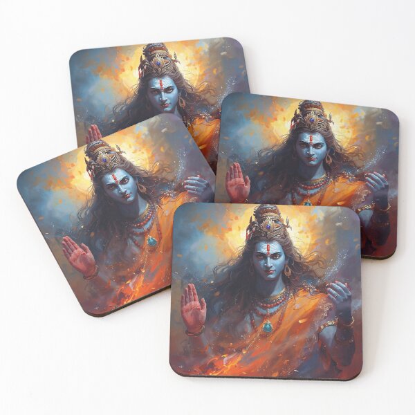 Item preview, Lord Shiva Sacred Art - Mahadev Hindu Pillow designed and sold by Sarasvati’s Divine Art.