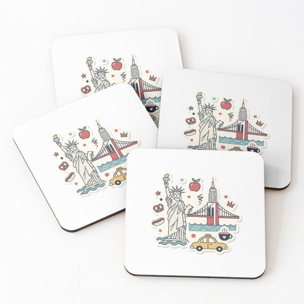 Item preview, New York City Doodle Stickers | Retro Travel Icon Art designed and sold by Imaginarium of Chaos falcon88 .