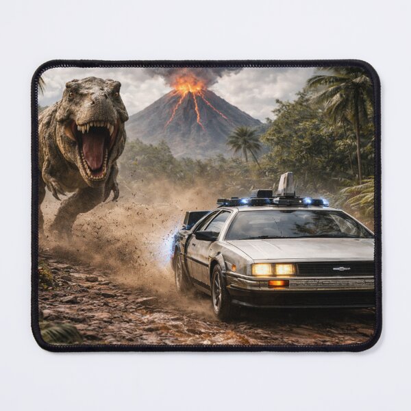 Item preview, T-Rex chases time machine designed and sold by WiseBow.