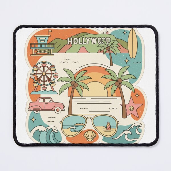 Item preview, Los Angeles Doodle Sticker | Retro California City Art designed and sold by Imaginarium of Chaos falcon88 .