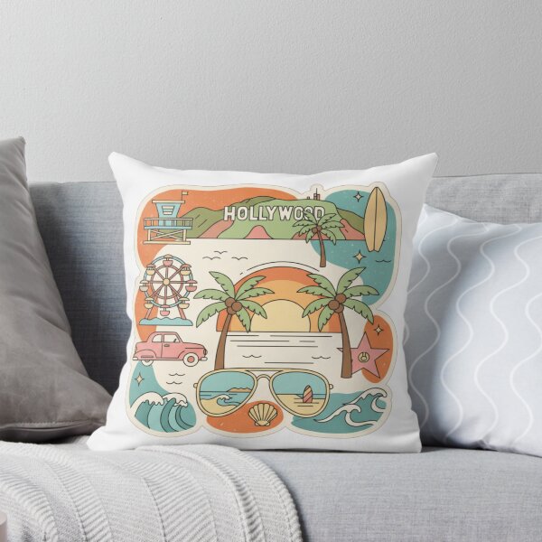Item preview, Los Angeles Doodle Sticker | Retro California City Art designed and sold by Imaginarium of Chaos falcon88 .