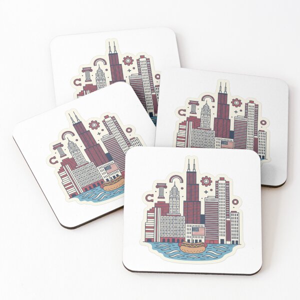 Item preview, Chicago City Doodle Stickers | Retro Urban Travel Art designed and sold by Imaginarium of Chaos falcon88 .