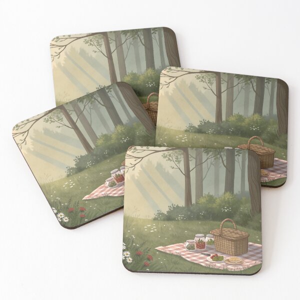 Item preview, Cottagecore Forest Edge Picnic designed and sold by Bionson Art.