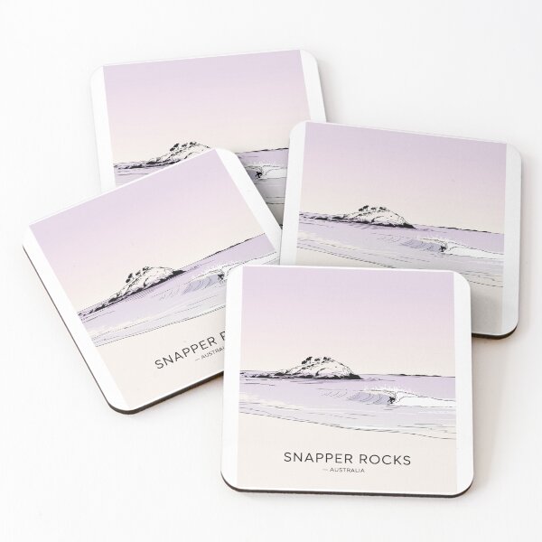 Item preview, Snapper Rocks Australia Minimalist Surf Art - Hand Drawn Gold Coast designed and sold by CircinusStore.