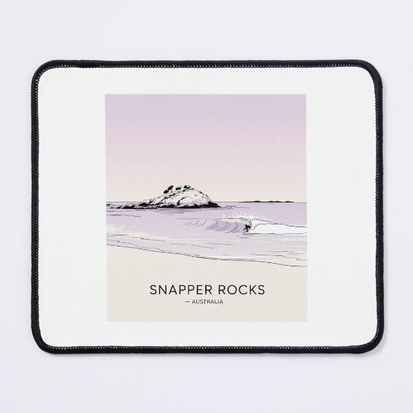 Item preview, Snapper Rocks Australia Minimalist Surf Art - Hand Drawn Gold Coast designed and sold by CircinusStore.