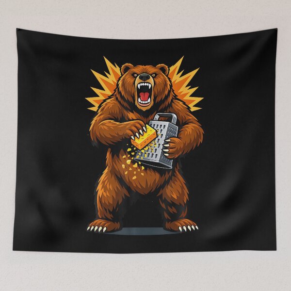 Item preview, Angry Bear Grating Cheese Grater Hater designed and sold by stanton88.