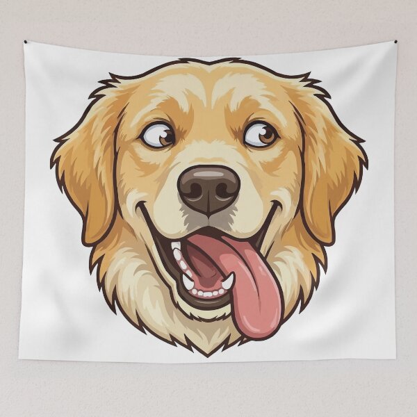 Item preview, Head Empty Just Vibes - Funny Golden Retriever Meme designed and sold by Petzzz.
