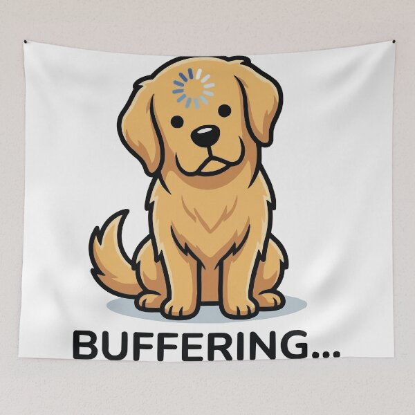 Item preview, Brain Cell Loading - Golden Retriever Buffering designed and sold by Petzzz.
