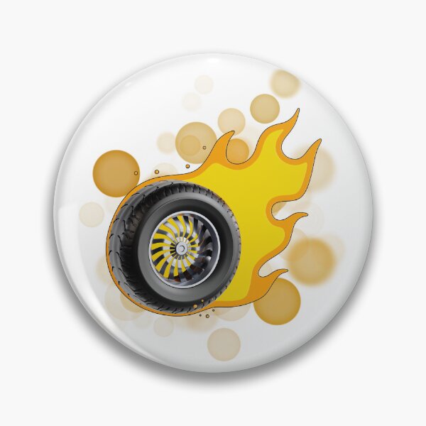 Item preview, Burning Tire in Flames – Realistic Fire Wheel Graphic designed and sold by iamKRUK.