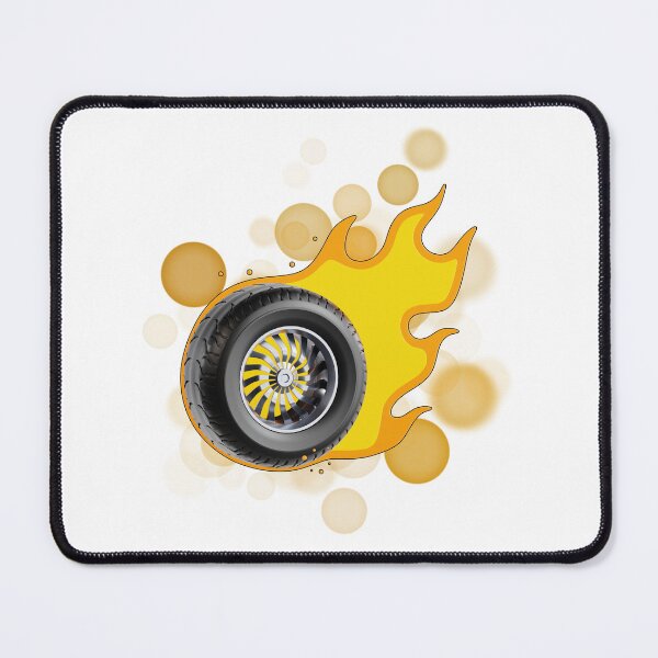 Item preview, Burning Tire in Flames – Realistic Fire Wheel Graphic designed and sold by iamKRUK.