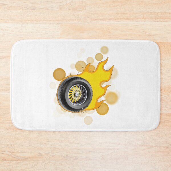 Item preview, Burning Tire in Flames – Realistic Fire Wheel Graphic designed and sold by iamKRUK.
