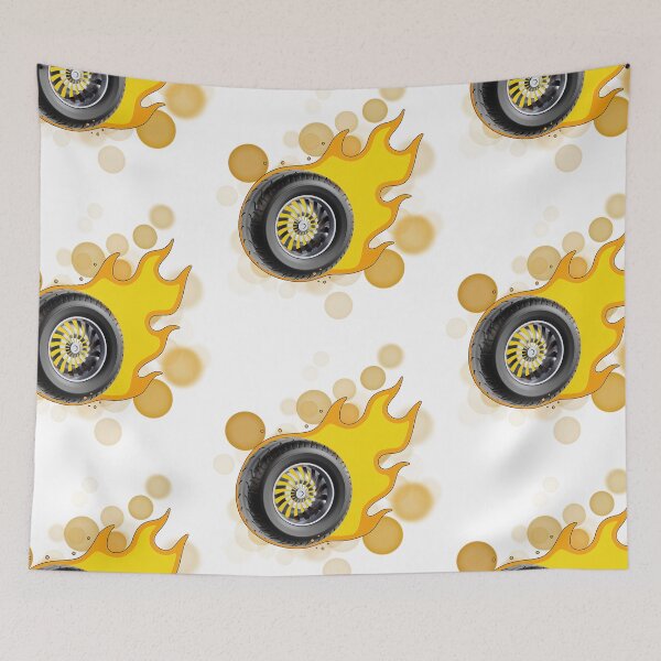 Item preview, Burning Tire in Flames – Realistic Fire Wheel Graphic designed and sold by iamKRUK.