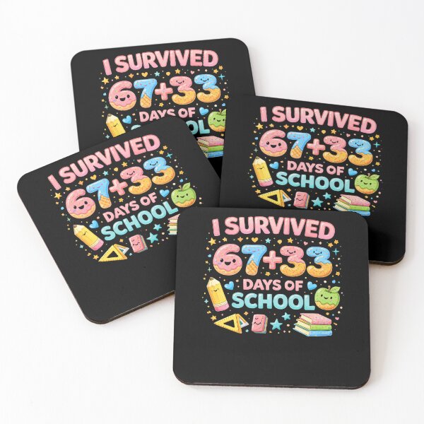 Item preview, I Survived 67 + 33 Days Of School Teacher Student Humor designed and sold by SofenArt.