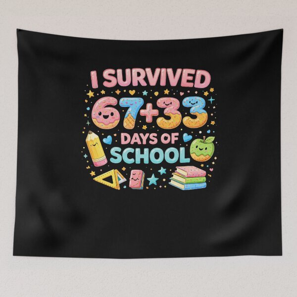 Item preview, I Survived 67 + 33 Days Of School Teacher Student Humor designed and sold by SofenArt.