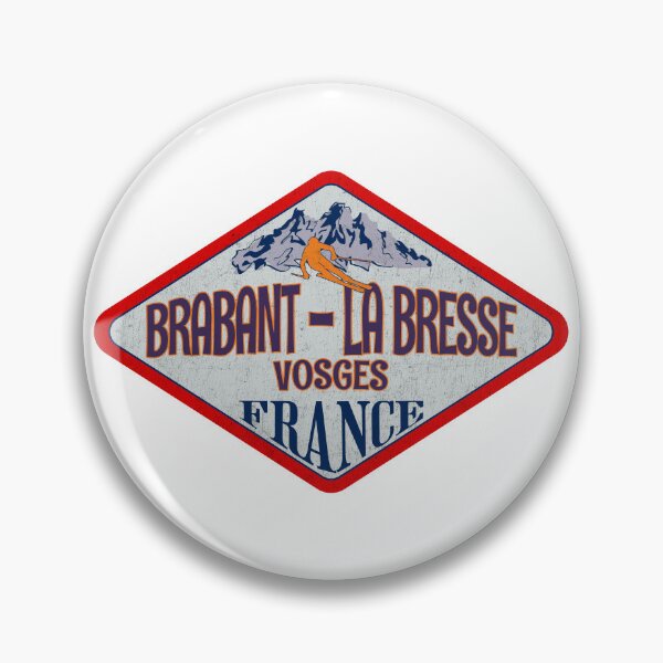 Item preview, Brabant – La Bresse, Vosges, France, Vintage skiing badge design designed and sold by Wanderful-roads.