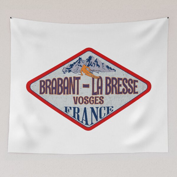 Item preview, Brabant – La Bresse, Vosges, France, Vintage skiing badge design designed and sold by Wanderful-roads.