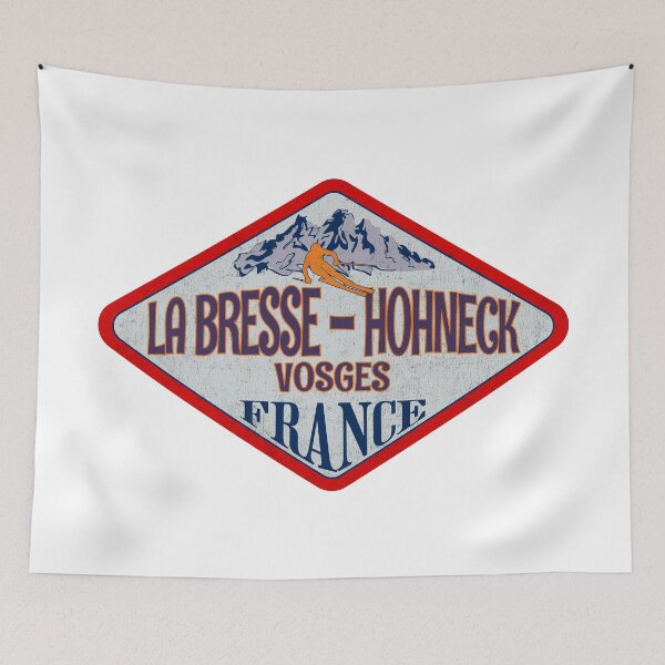 Item preview, La Bresse – Hohneck, Vosges, France, Vintage skiing badge design designed and sold by Wanderful-roads.