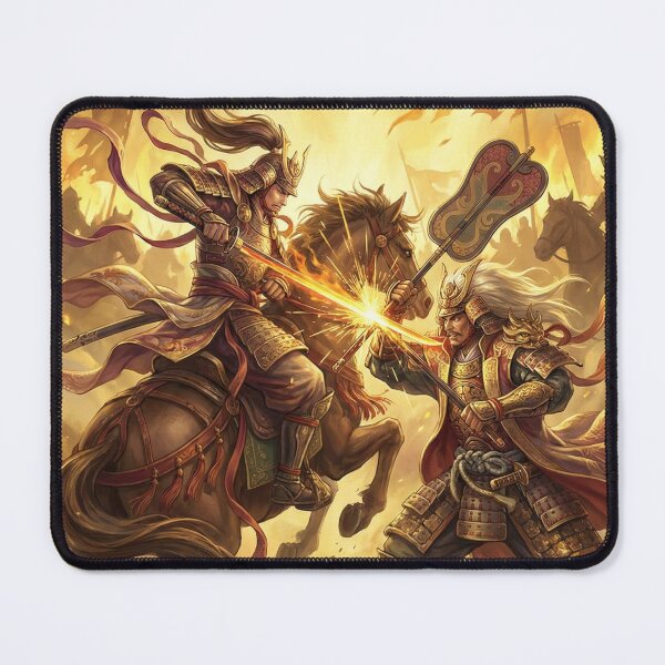 Item preview, Takeda Shingen vs Uesugi Kenshin – Duel at Kawanakajima | Samurai Battle Art | Japanese Historical Poster | Mori no Akari Series designed and sold by Mori-no-Akari.