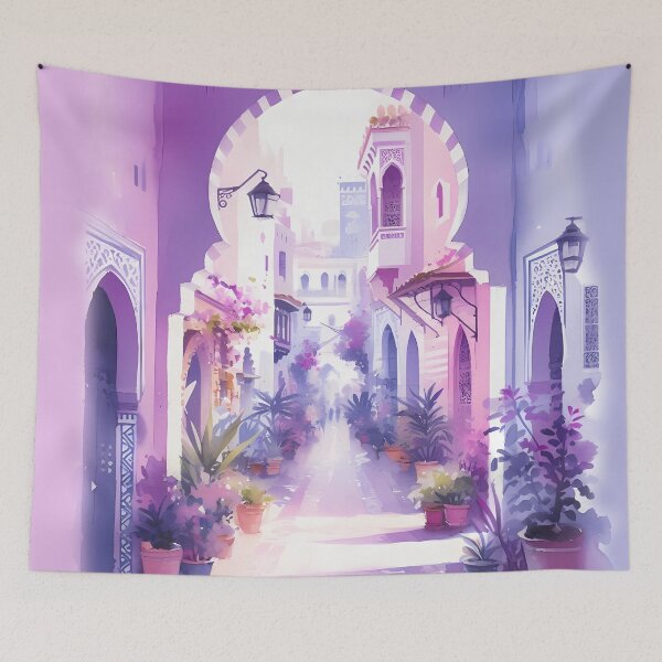 Item preview, Purple Moroccan Streets designed and sold by Visual Nomad Club.