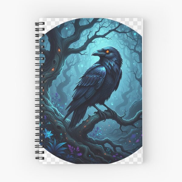 Item preview, Raven Perched on Haunted Tree – Dark Fantasy Wildlife designed and sold by NeoTeeFusion.