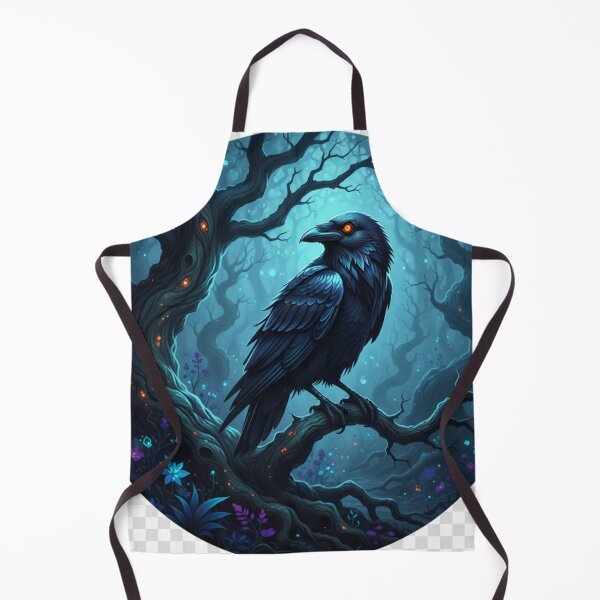 Item preview, Raven Perched on Haunted Tree – Dark Fantasy Wildlife designed and sold by NeoTeeFusion.