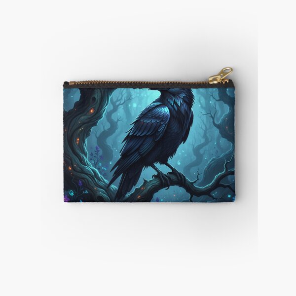 Item preview, Raven Perched on Haunted Tree – Dark Fantasy Wildlife designed and sold by NeoTeeFusion.