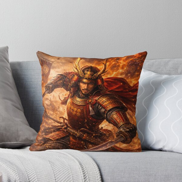Item preview, Sanada Yukimura – Crimson Battle Charge | Samurai Warrior Art | Dynamic Japanese Poster | Mori no Akari Series designed and sold by Mori-no-Akari.