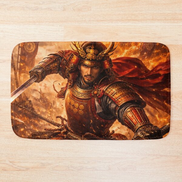 Item preview, Sanada Yukimura – Crimson Battle Charge | Samurai Warrior Art | Dynamic Japanese Poster | Mori no Akari Series designed and sold by Mori-no-Akari.