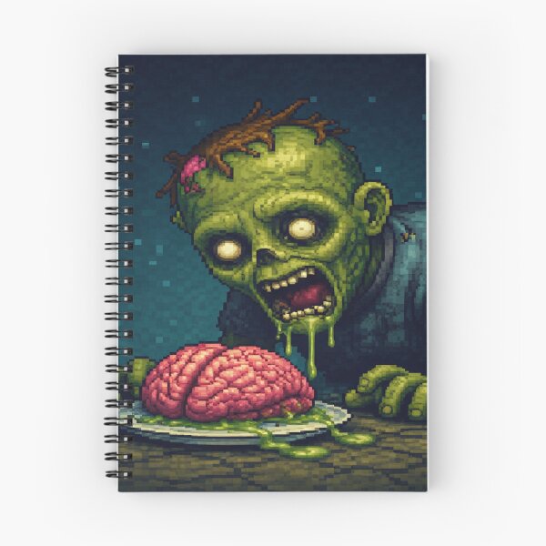 Item preview, Pixel Art Zombie Eating Brain designed and sold by ArtificialAce.