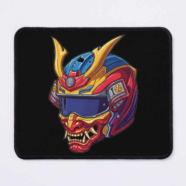 Item preview, Samurai Helmet Anime Biker | Retro Anime Motorcycle Sticker designed and sold by Relatable-Ramen.