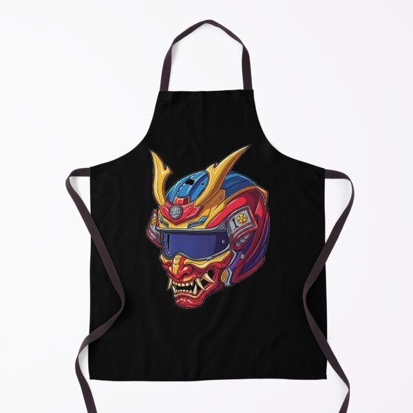 Item preview, Samurai Helmet Anime Biker | Retro Anime Motorcycle Sticker designed and sold by Relatable-Ramen.