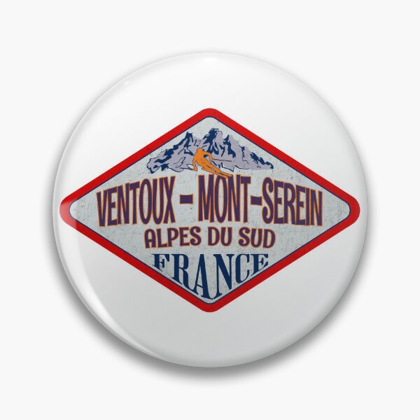 Item preview, Ventoux – Mont-Serein, Alpes du Sud, France, Vintage skiing badge design designed and sold by Wanderful-roads.