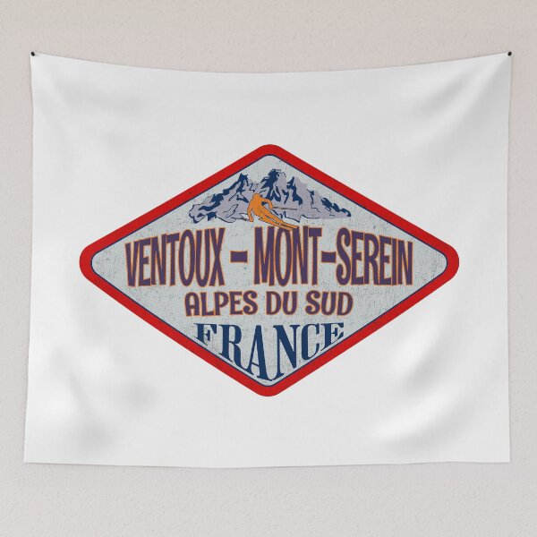 Item preview, Ventoux – Mont-Serein, Alpes du Sud, France, Vintage skiing badge design designed and sold by Wanderful-roads.
