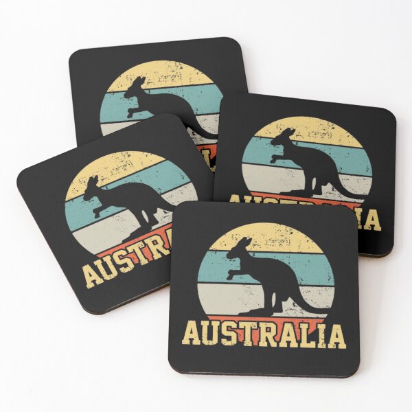 Item preview, Australia Kangaroo Retro Vintage Sunset Stripes designed and sold by Oniyasha.