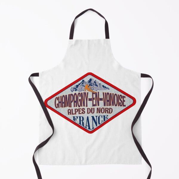 Item preview, Champagny-en-Vanoise, Alpes du Nord, France, Vintage skiing badge design designed and sold by Wanderful-roads.