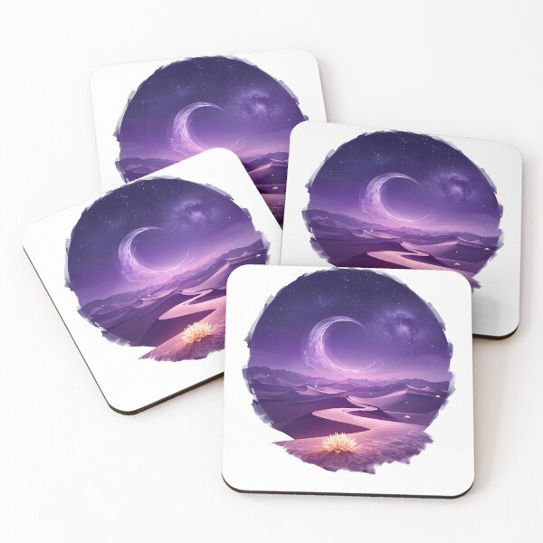 Item preview, Enchanted Desert Mirage Artwork – Glowing Flowers & Dunes designed and sold by catcurio.