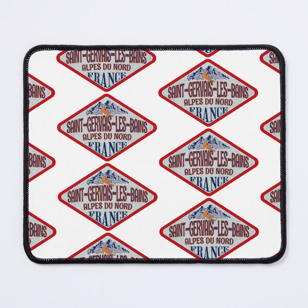 Item preview, Saint-Gervais-Les-Bains, Alpes du Nord, France, Vintage skiing badge design designed and sold by Wanderful-roads.