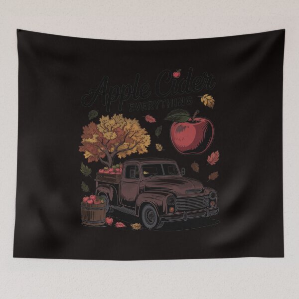 Item preview, Autumn Leaves and Truck Design Apple Cider Everything Fall designed and sold by RONALPARAD.