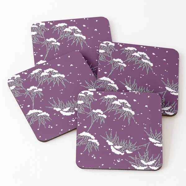 Item preview, Snow on Bamboo, Winter in Japan - Japanese seamless vintage pattern designed and sold by Japan Design Prints.