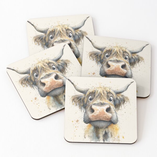 Item preview, Cute HiGHLaND CoW PRiNT SCoTTiSH ' Neville ' Designs BY SHiRLeY MacARTHuR designed and sold by Shirley MacArthur Art.