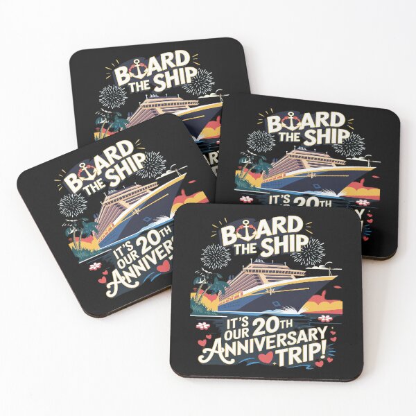 Item preview, Husband Wife 20th Marriage Anniversary Cruise Ship Vacation  designed and sold by angolinnArt.
