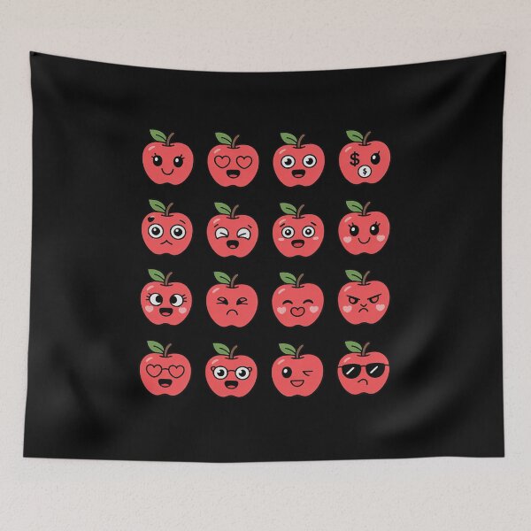 Item preview, Apple Emoticon & Mee Apple Fruit Pi designed and sold by AmandasHastie.