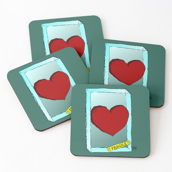 Item preview, Heart - fragile, colorful designed and sold by RedPoppyStudio.