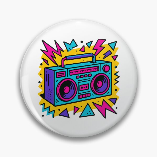 Item preview, Retro 1980's Boombox Multi-Colour  designed and sold by Metaverse8.