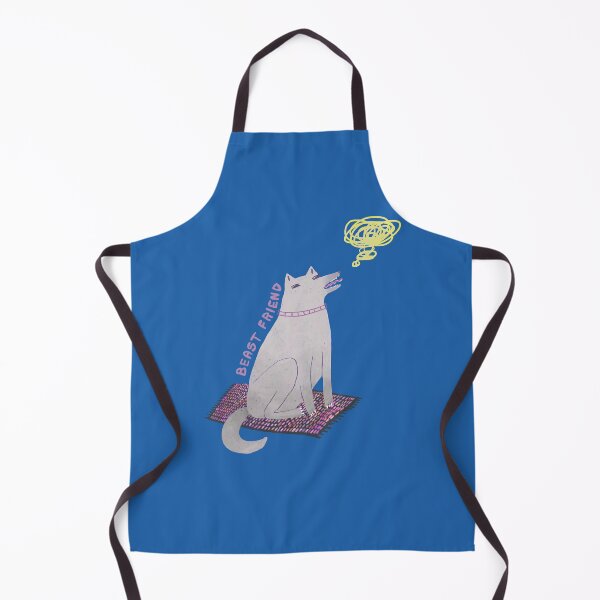 Item preview, Beast Friend — Ironic Dog Illustration on Blue designed and sold by Helenahel.