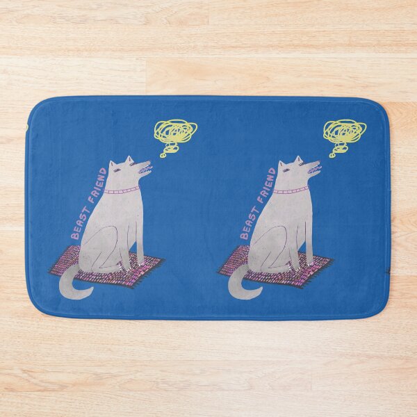 Item preview, Beast Friend — Ironic Dog Illustration on Blue designed and sold by Helenahel.