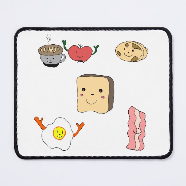 Item preview, Kawaii Breakfast Friends Cute Coffee, Pancakes & Eggs Illustration designed and sold by Najomiartstudio.
