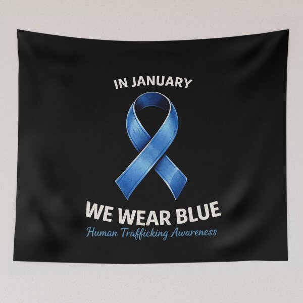 Item preview, In January We Wear Blue Human Trafficking Awareness designed and sold by SofenArt.