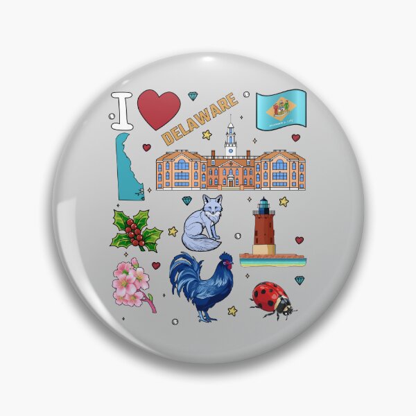 Item preview, Delaware State Symbols Pattern - Colorful Travel & Pride Art designed and sold by mashmosh.