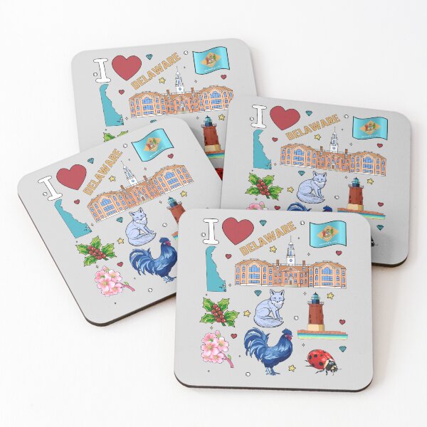 Item preview, Delaware State Symbols Pattern - Colorful Travel & Pride Art designed and sold by mashmosh.
